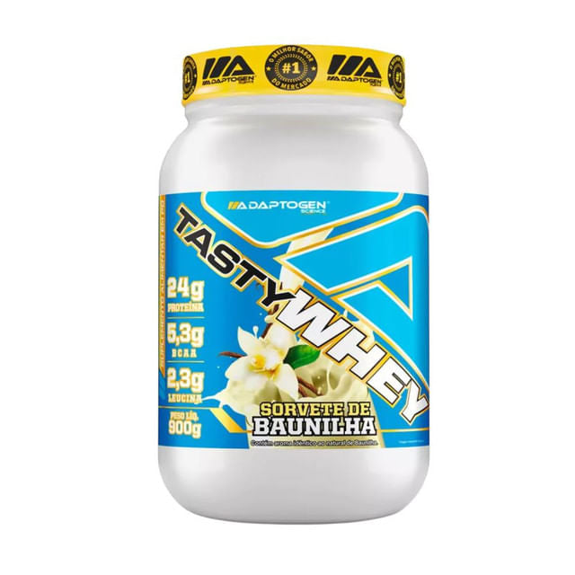 Tasty Whey 3W Sorvete de Baunilha 900g Adaptogen