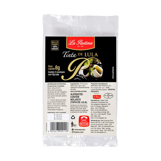 Tinta de Lula Sachê com 2 Unidades 8g La Pastina