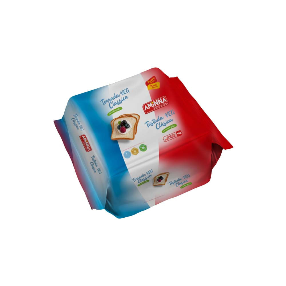 Torrada Sem Glúten Veg Clássica 90g Aminna