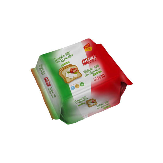 Torrada Sem Glúten Veg com Espinafre 90g Aminna
