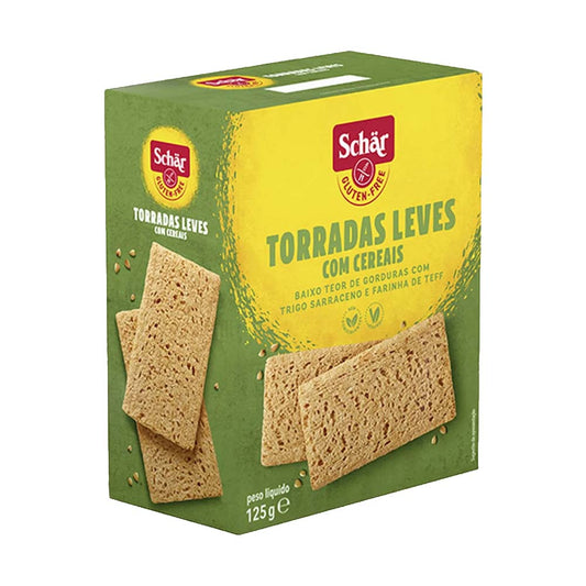 Torradas Leves com Cereais Sem Glúten 125g Schar