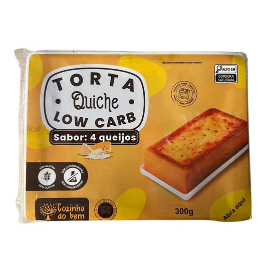 Torta Quiche 4 Queijos Low Carb 300g Cozinha do Bem