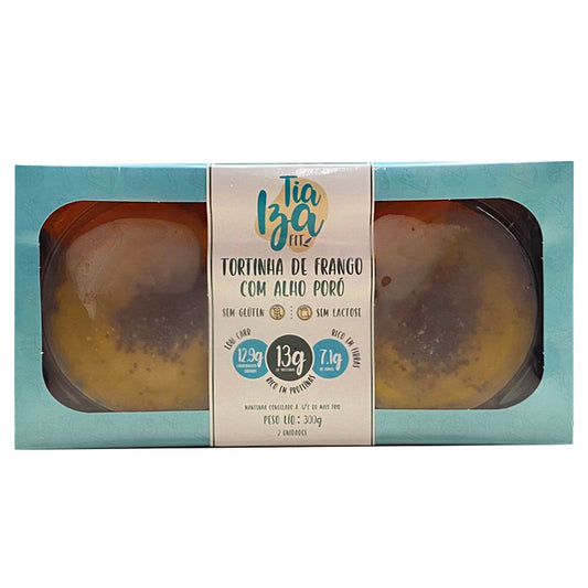 Tortinha de Frango com Alho Poró Low Carb, Sem Glúten e Lactose 300g Tia Iza