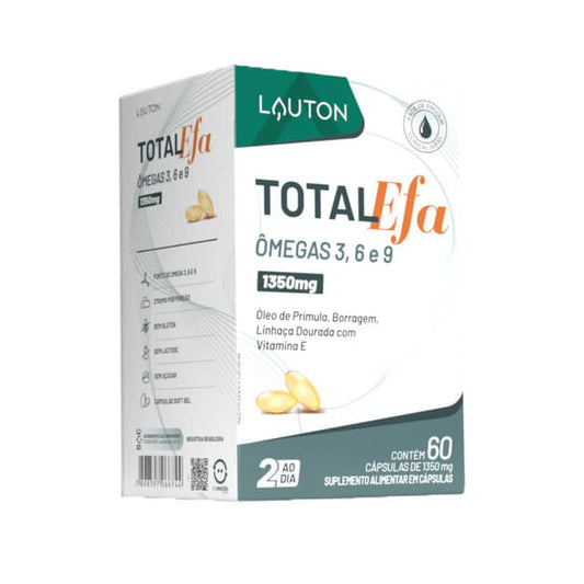 Total Efa Ômegas 3 6 e 9 1350mg 60 Cápsulas Lauton