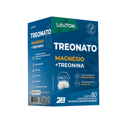 Treonato Magnésio com Treonina 60 Comprimidos Lauton