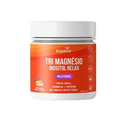 Tri-Magnesio-Inositol-Relax-Sabor-Laranja-Camomila-e-Lavanda-180g-Bigens