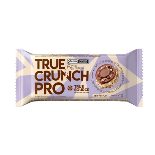 Wafer-proteico-sabor-chocolate-branco-com-cobertura-de-chocolate-meio-amargo-da-True-Source-embalagem-de-25g