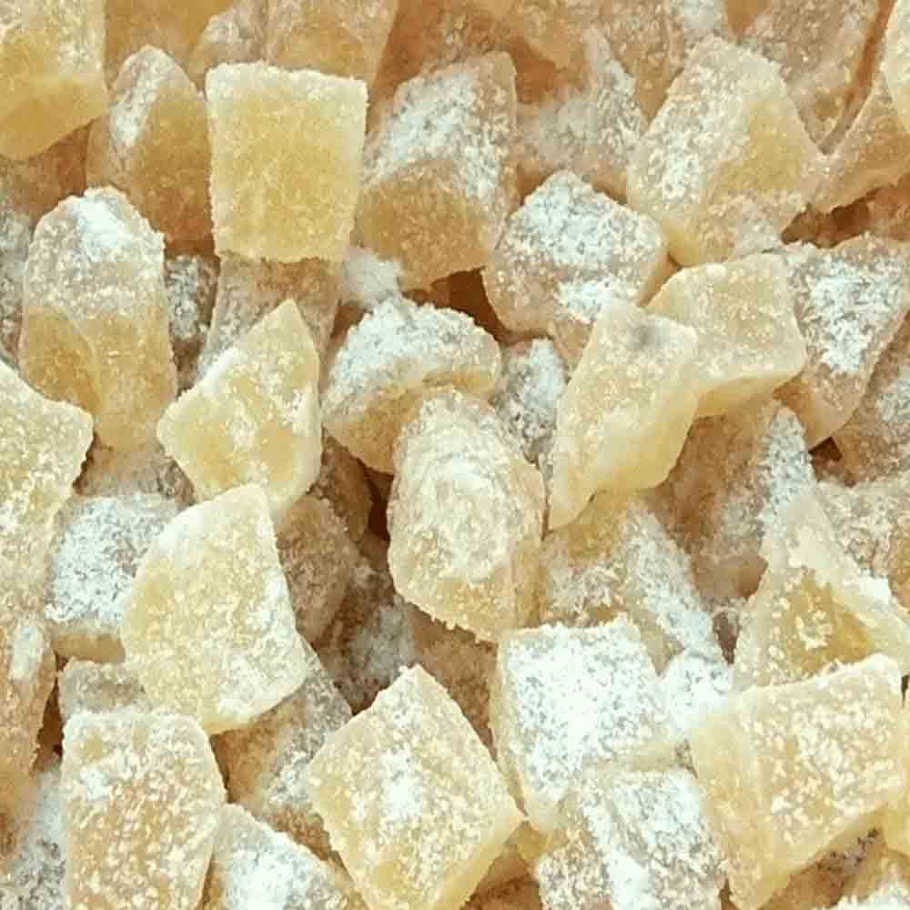 Gengibre cristalizado em cubos 100g