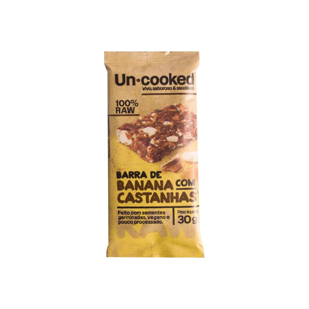 Barra de Banana com Castanhas 30g Uncooked