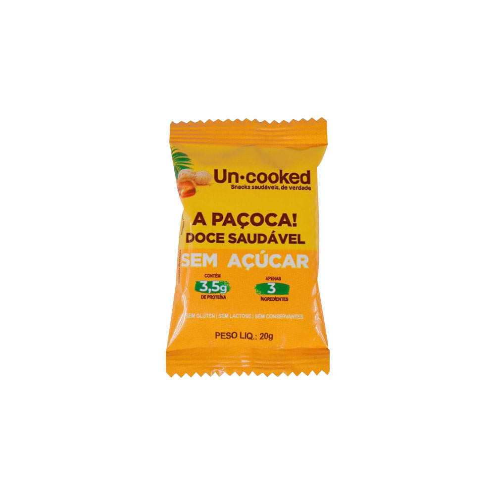 Paçoca Saudável Sem Açúcar 20g Uncooked