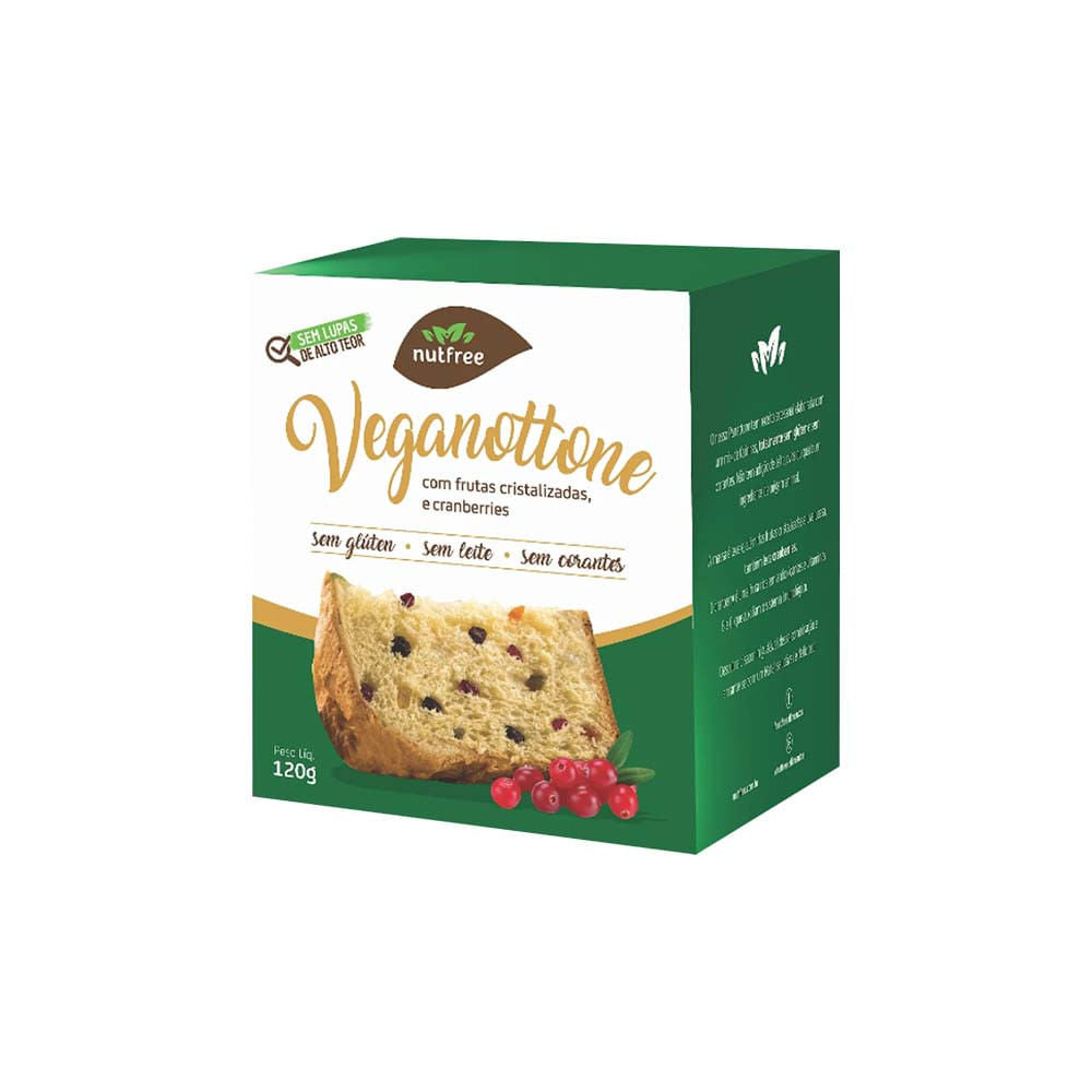 Veganottone Com Frutas Cristalizadas e Cranberries 120g Nutfree