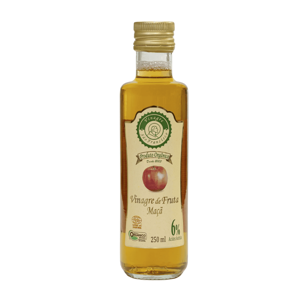 Garrafa-de-vidro-com-vinagre-de-maca-organico-rotulo-bege-e-tampa-dourada-destacando-6--de-acidez-e-certificacao-organica