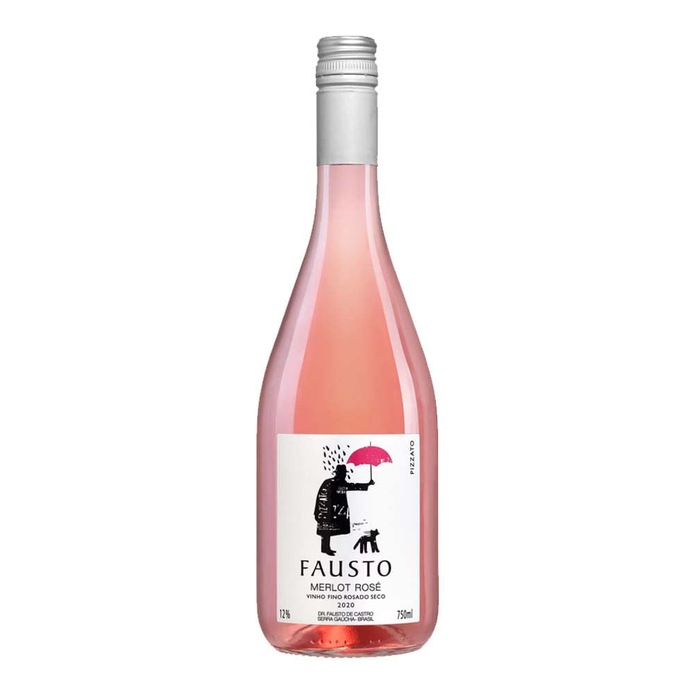 Vinho Pizzato Fausto Merlot Rose 750ml