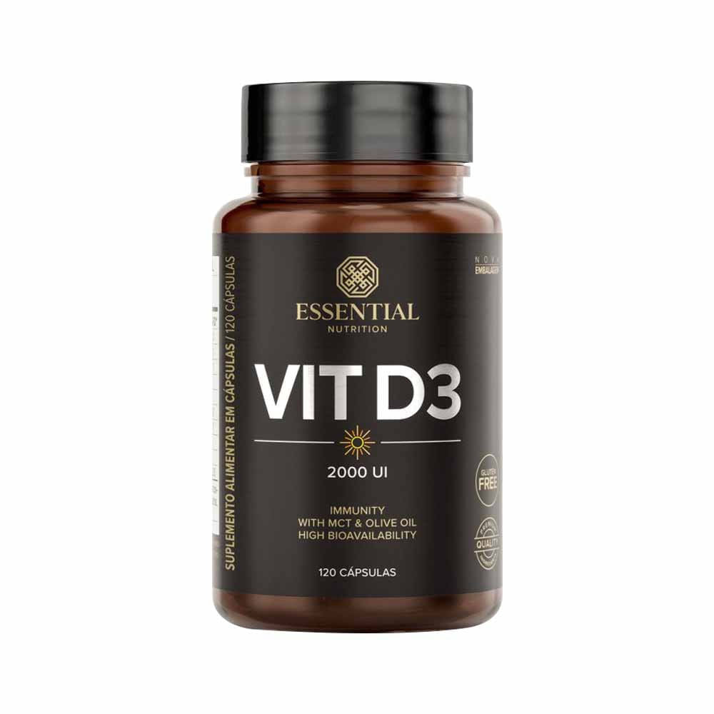 Vitamina D3 120 Cápsulas Essential Nutrition