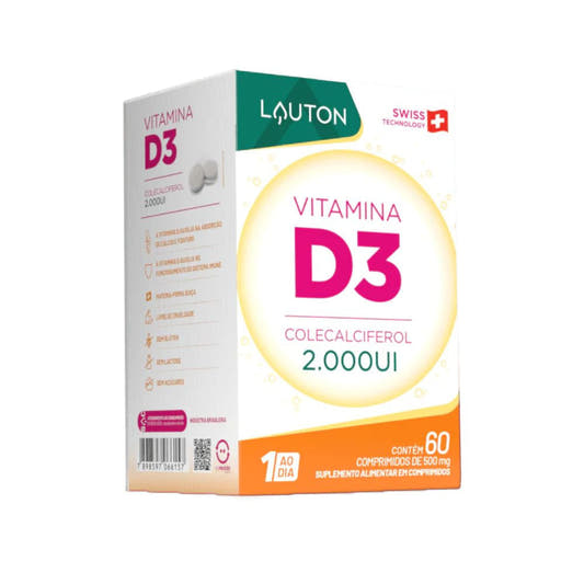 Vitamina D3 Colecalciferol 60 Cápsulas Lauton