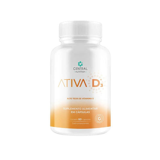 Vitamina D3 com Cofatores Ativa D3 60 Cápsulas Central Nutrition