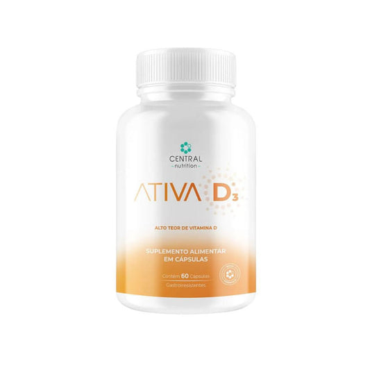 Vitamina D3 com Cofatores Ativa D3 60 Cápsulas Central Nutrition