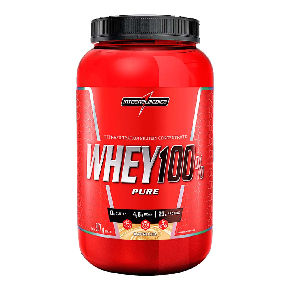 Whey 100% Pure Baunilha Pote 907g Integralmedica