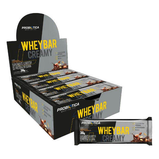 Whey Bar Creamy Amendoim com Caramelo 38g Probiótica