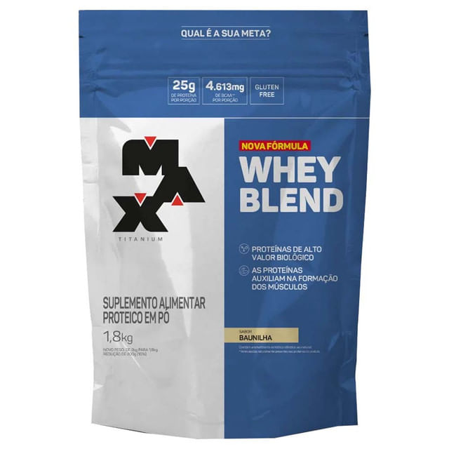 Whey Blend Baunilha Refil 1,8kg Max Titanium