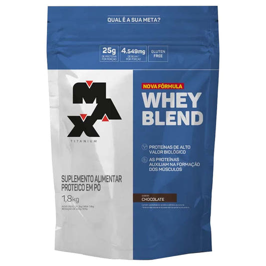 Whey Blend Chocolate Refil 1,8kg Max Titanium