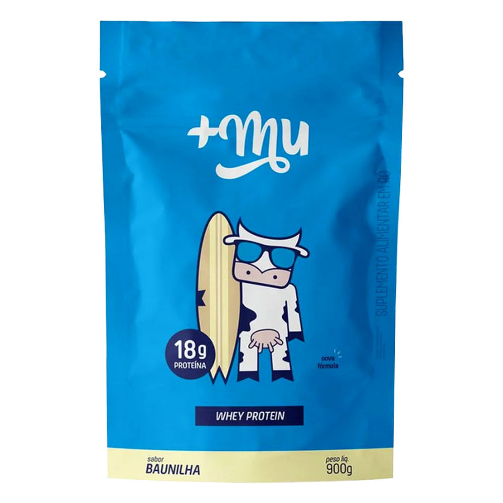 Whey Concentrado Baunilha Refil 900g +Mu
