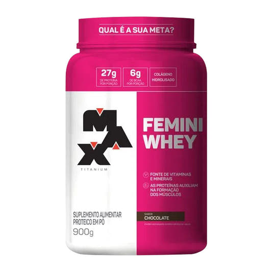 Whey Femini Sabor Chocolate 900g Max Titanium