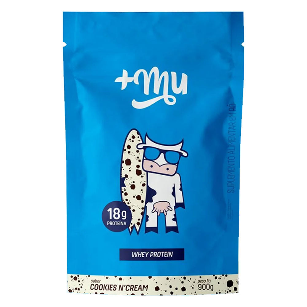 Whey Protein Concentrado Cookies n Cream Refil 900g +Mu