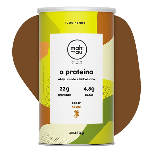 Whey Protein Isolado e Hidrolisado sabor Cacau 450g Mahau