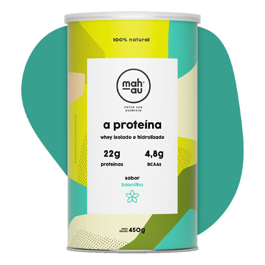 Whey Protein sabor Baunilha Isolado e Hidrolisado 450g Mahau