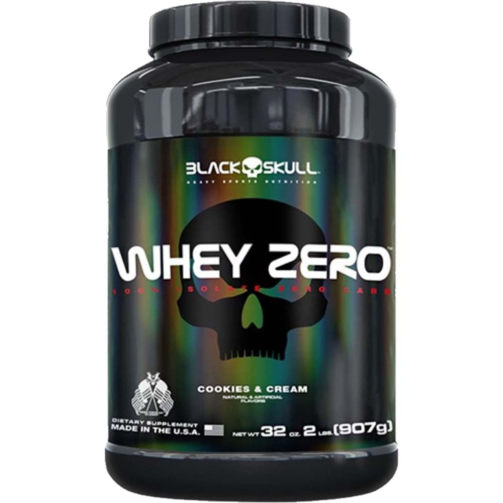Whey Zero Cookies Cream 907g Black Skull