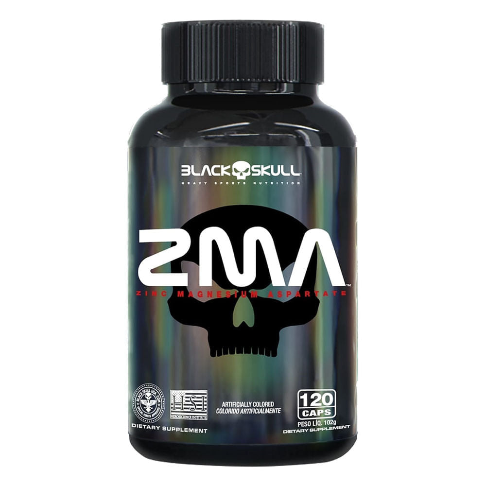 ZMA Polivitamínico Zinco, Magnésio e B6 120 Tablets Black Skull