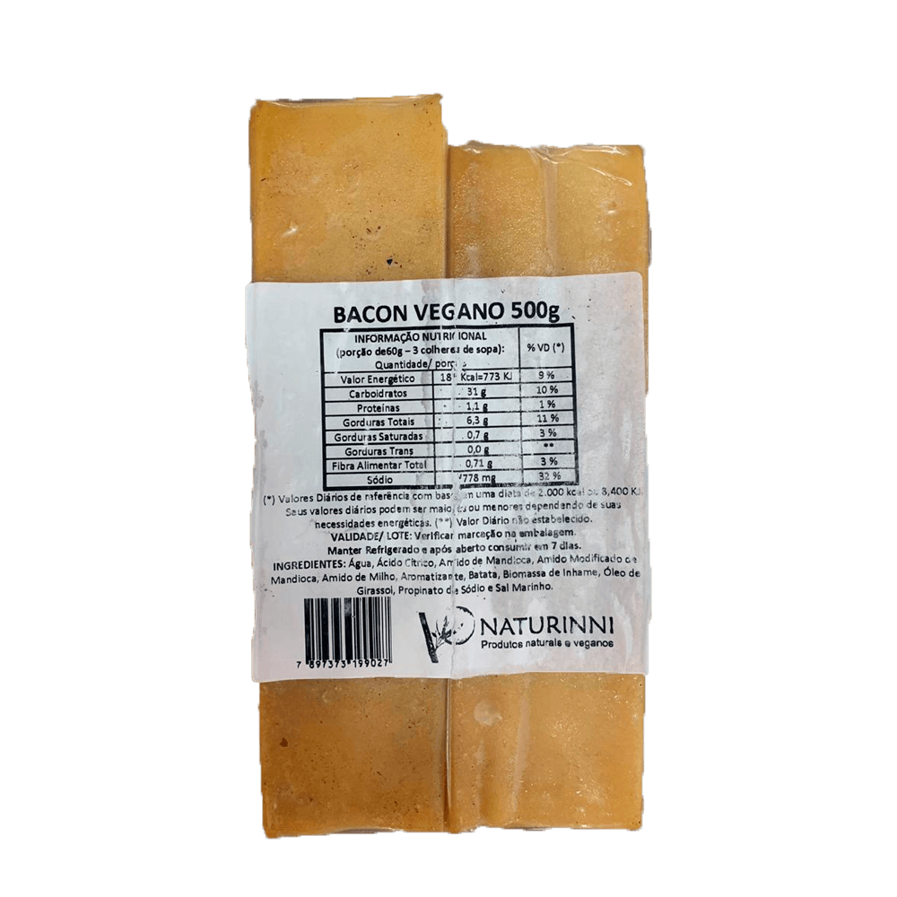 Bacon Vegano Defumado 500g Naturinni