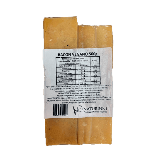 Bacon Vegano Defumado 500g Naturinni
