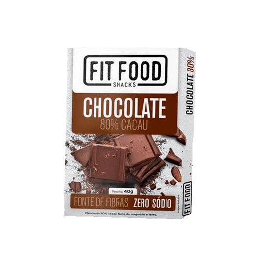 Chocolate 80% Cacau 40g Fit Food