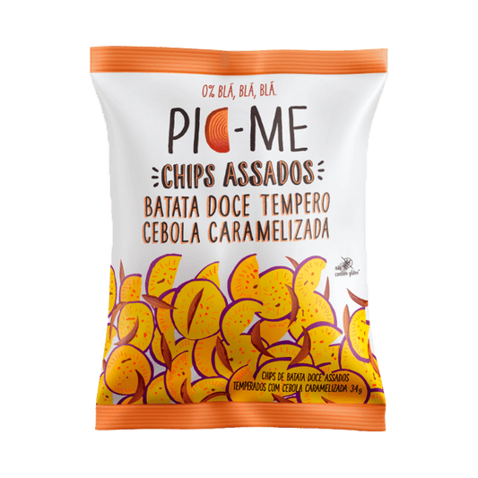 Chips Assado Batata Doce com Cebola Caramelizada 34g Pic-Me