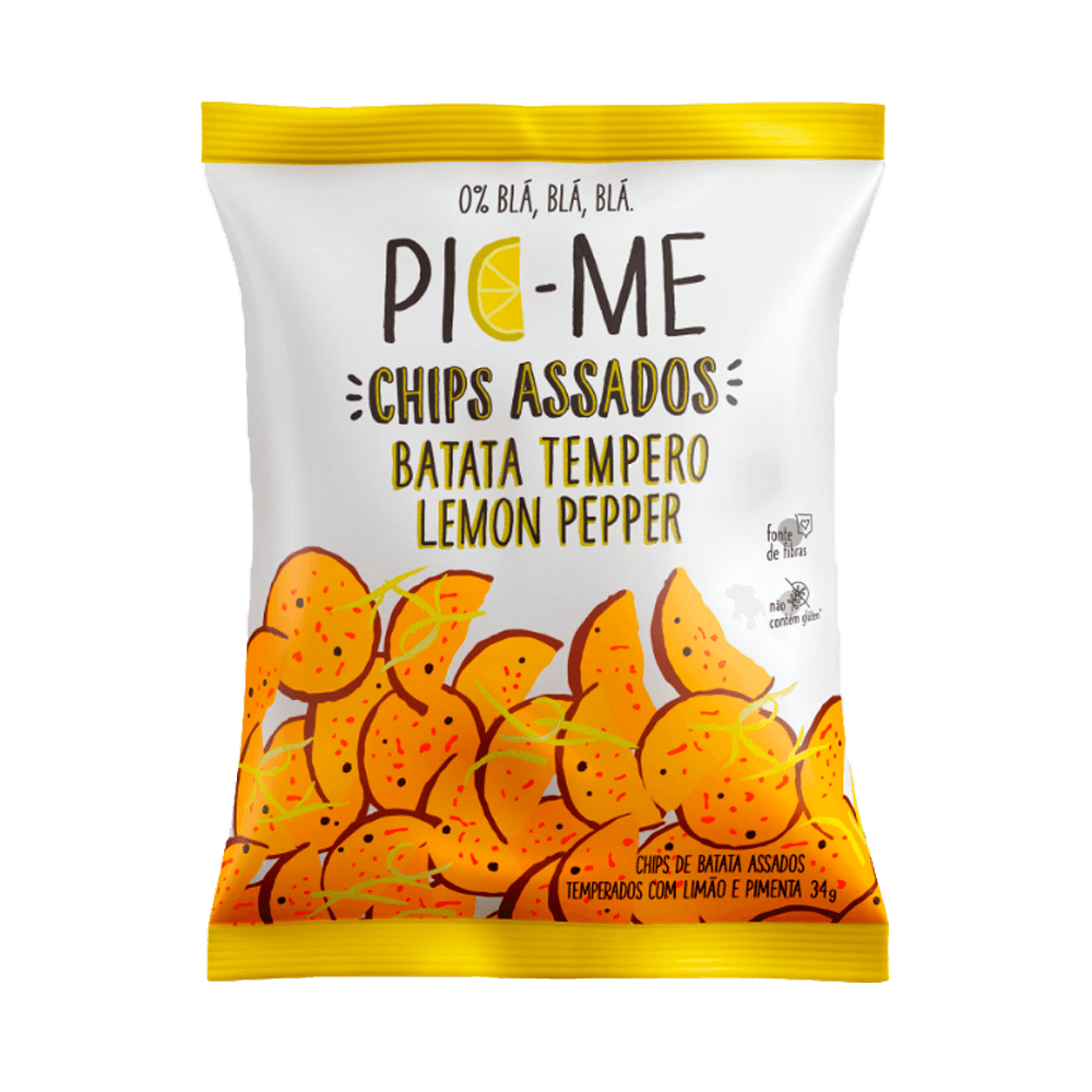 Chips Assado Batata com Lemon Pepper 34g Pic-Me
