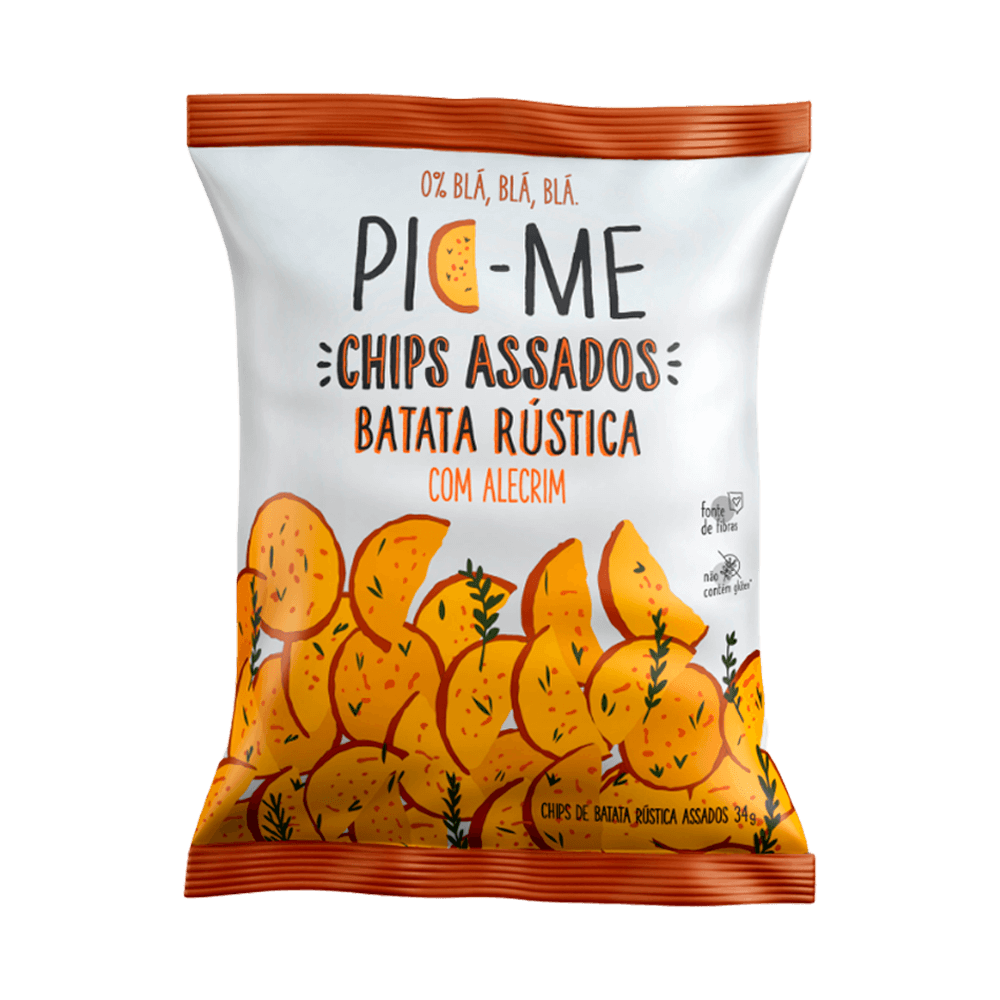 Chips Assado Batata Rústica com Alecrim 34g Pic-Me