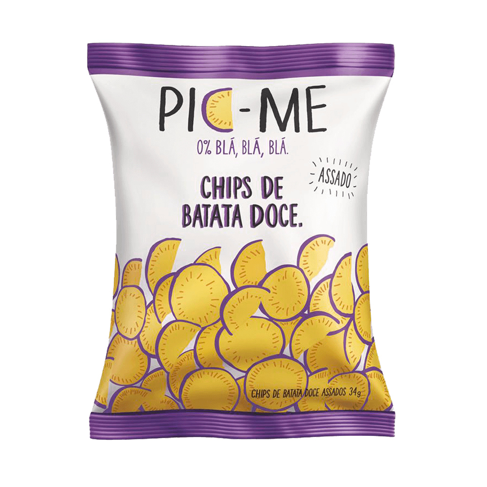 Chips Assado Batata Doce 34g Pic-Me