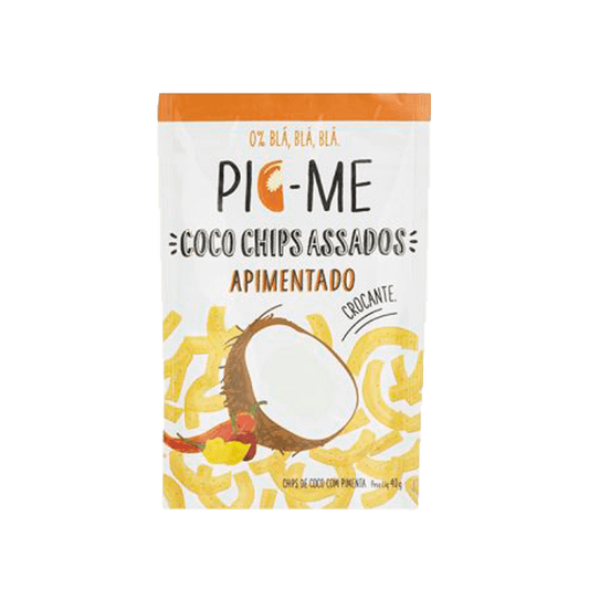 Chips de Coco Assado Apimentado 40g Pic-Me