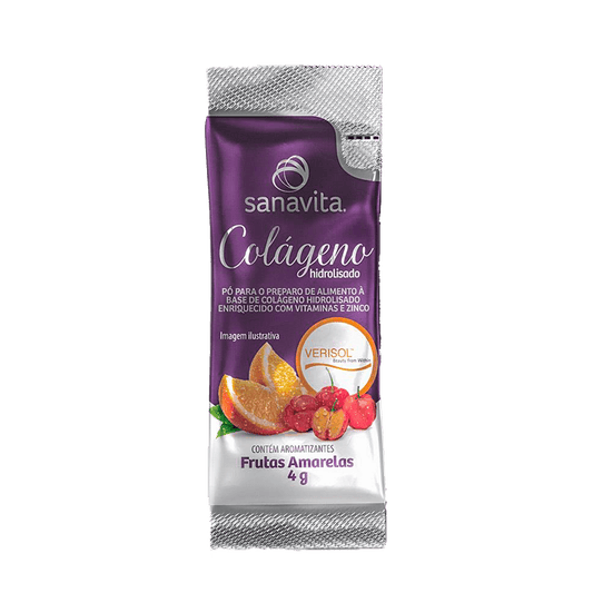 Colágeno Hidrolisado Verisol Frutas Amarelas Sachê 4g Sanavita