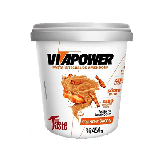 Pasta de Amendoim Crunchy Bacon 454g VitaPower