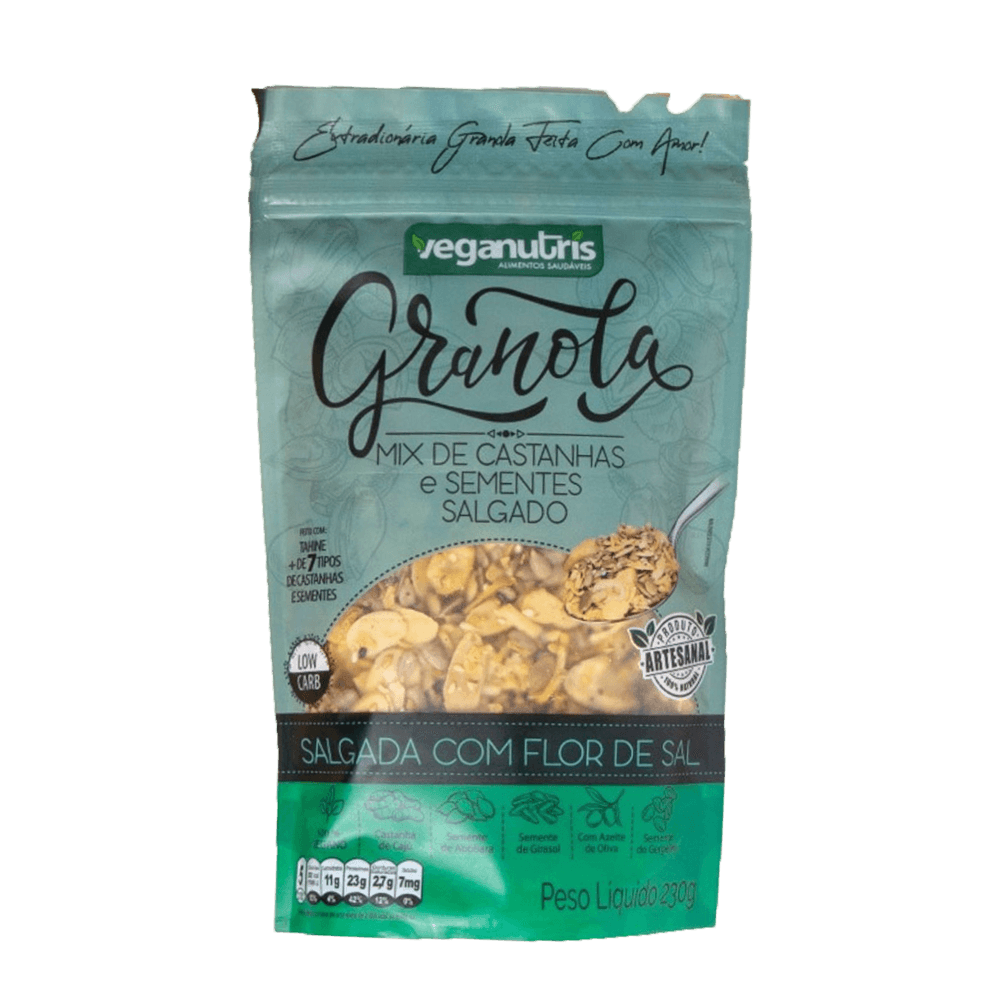Granola Salgada Mix de Castanhas e Sementes 230g Veganutris