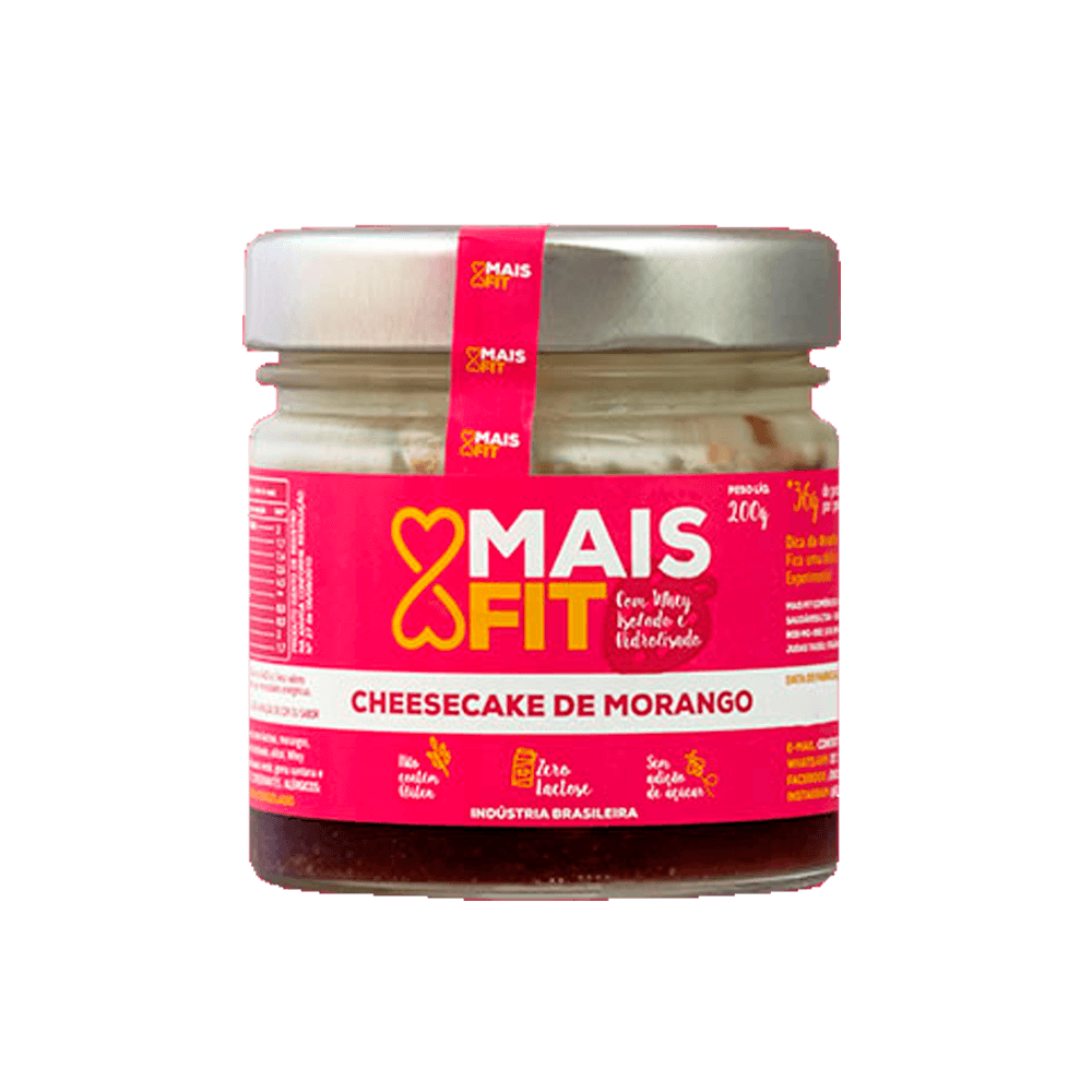 Doce Cheesecake de Morango Zero 200g Mais Fit
