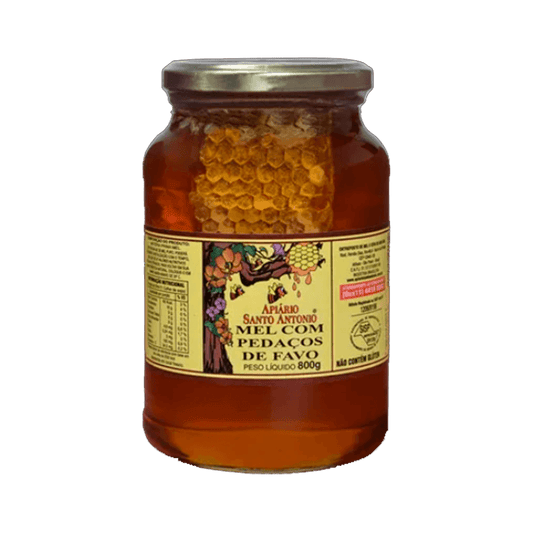 Mel com Pedaços de Favo 800g Apiário Santo Antonio