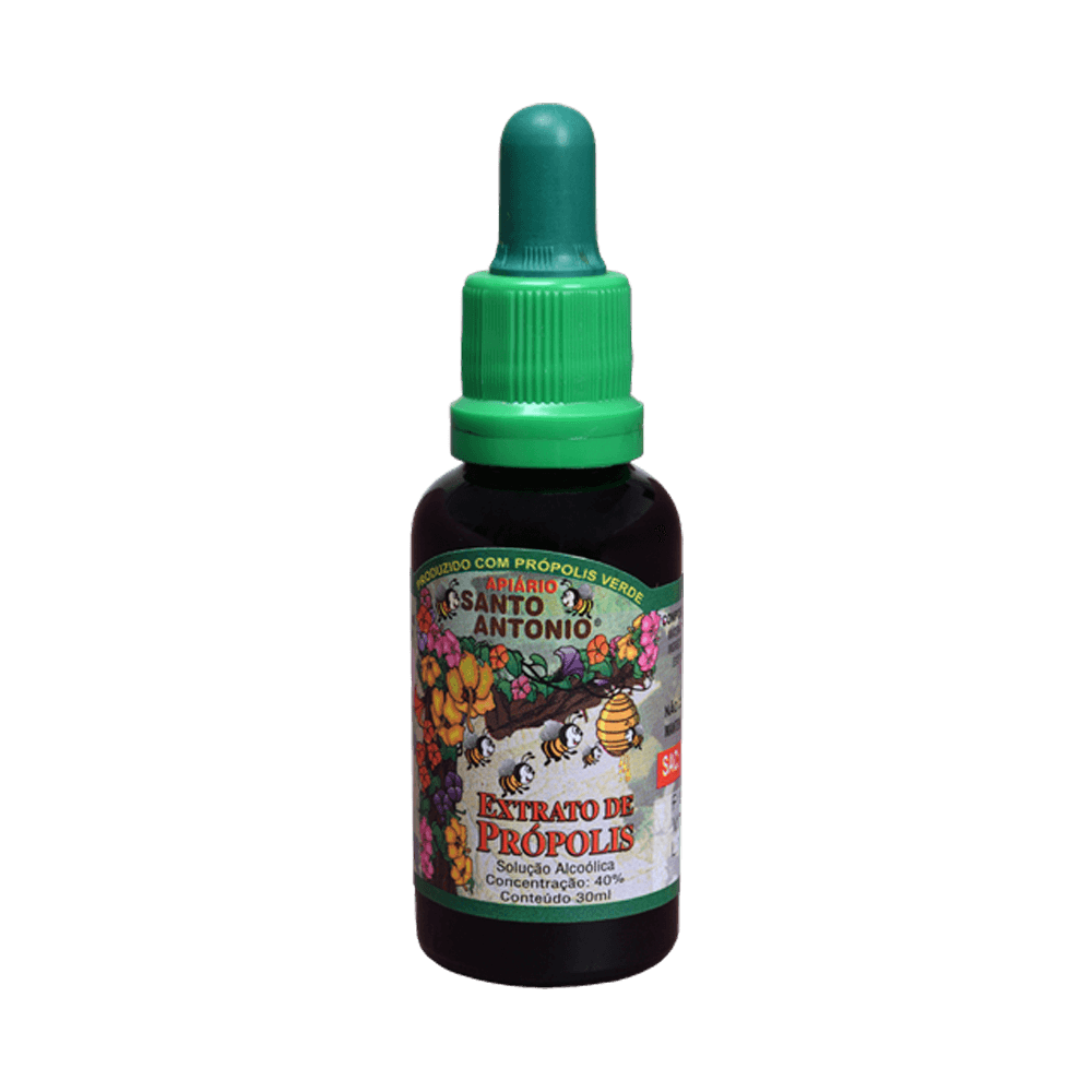 Extrato de Própolis Solução Alcoólica 40% 30ml Apiário Santo Antonio