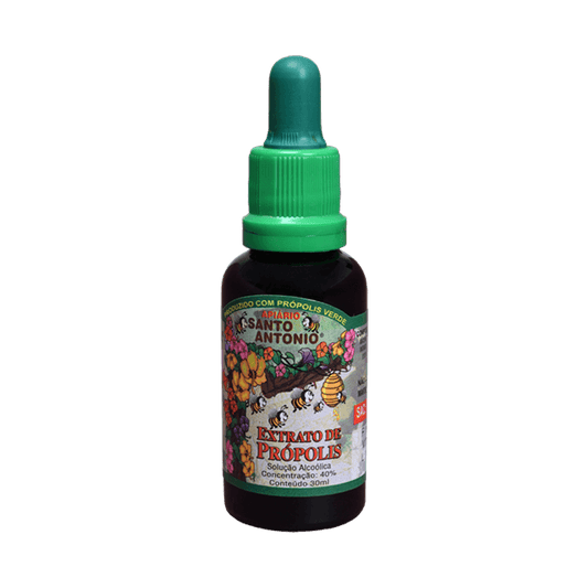 Extrato de Própolis Solução Alcoólica 40% 30ml Apiário Santo Antonio