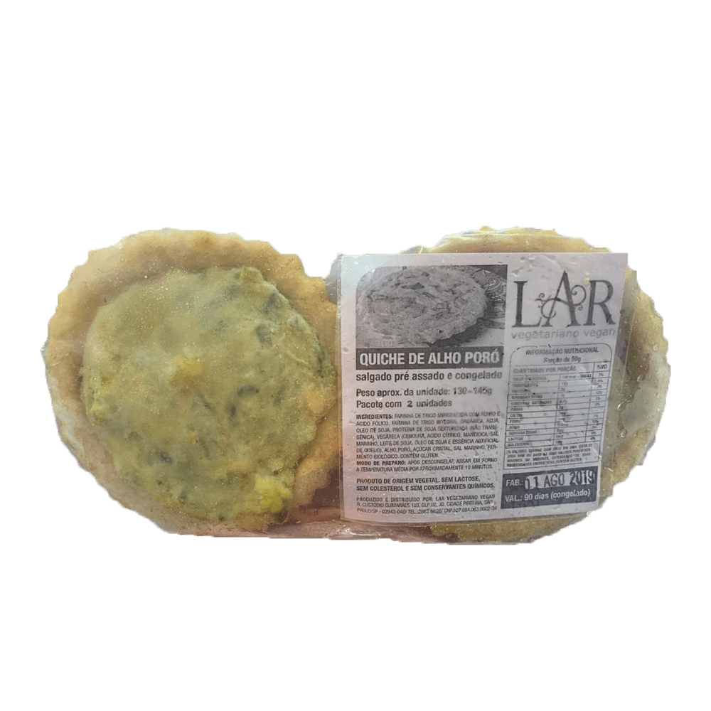 Quiche de Alho Poró 260g Lar Vegetariano Vegan