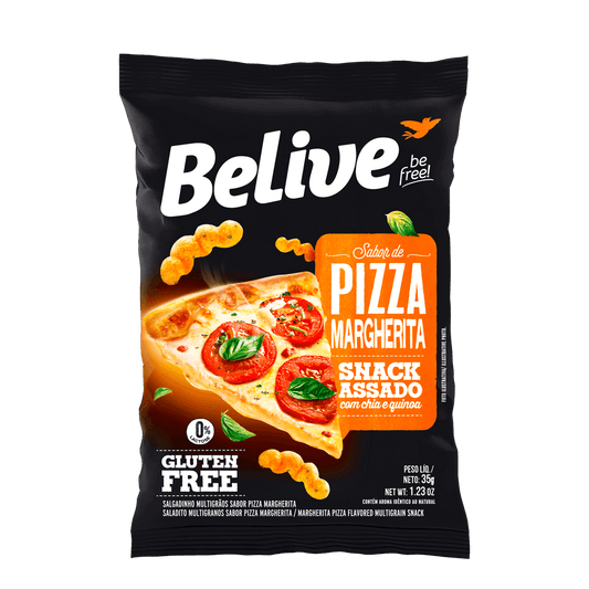 Snack Sem Glúten Pizza Margherita 35g Belive