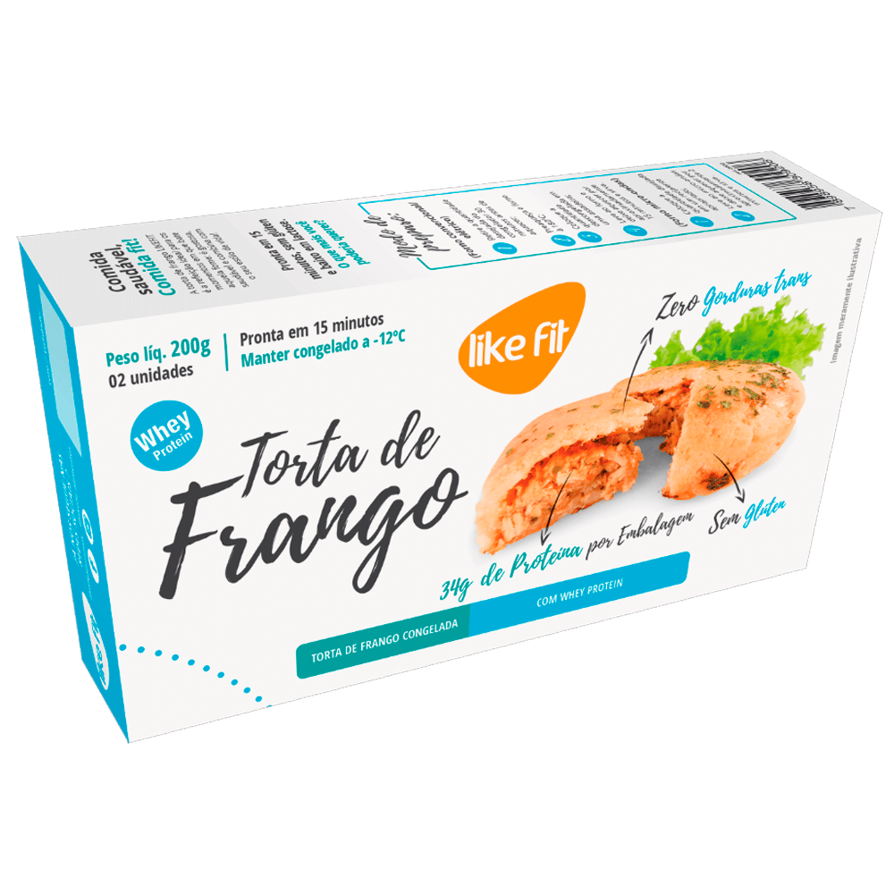 Torta de Frango com Whey Protein 200g Like Fit